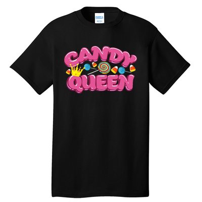 Funny Candy Queen Gift For Lollipop Lover Sweet Tooth Women Tall T-Shirt