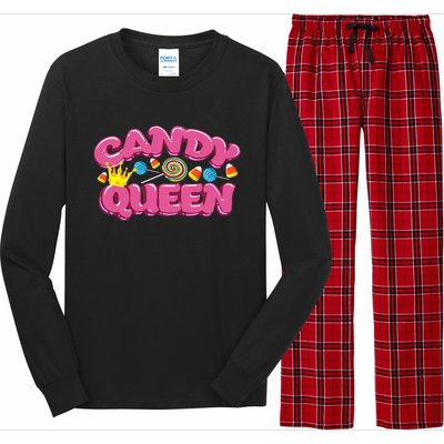 Funny Candy Queen Gift For Lollipop Lover Sweet Tooth Women Long Sleeve Pajama Set