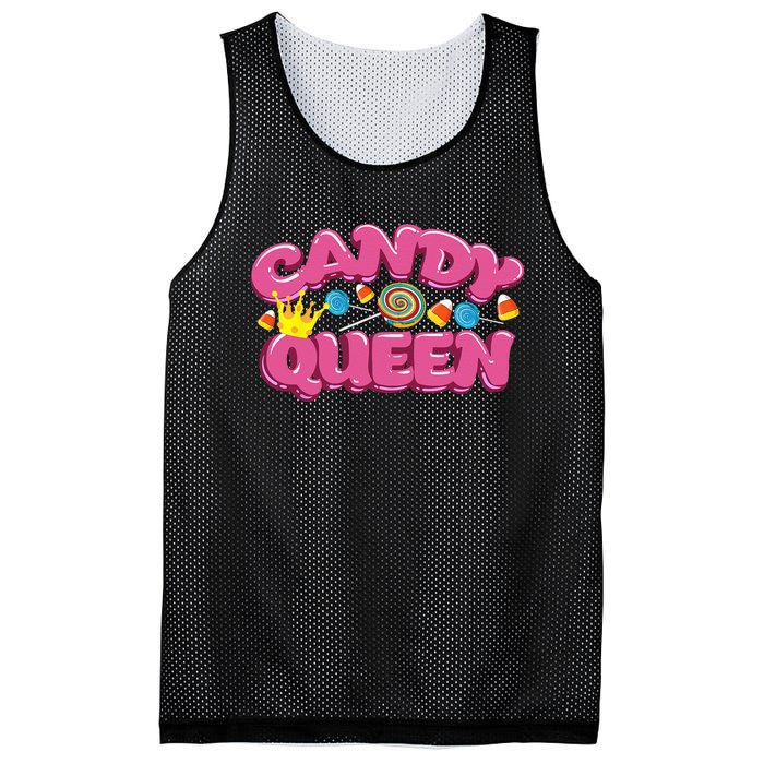 Funny Candy Queen Gift For Lollipop Lover Sweet Tooth Women Mesh Reversible Basketball Jersey Tank