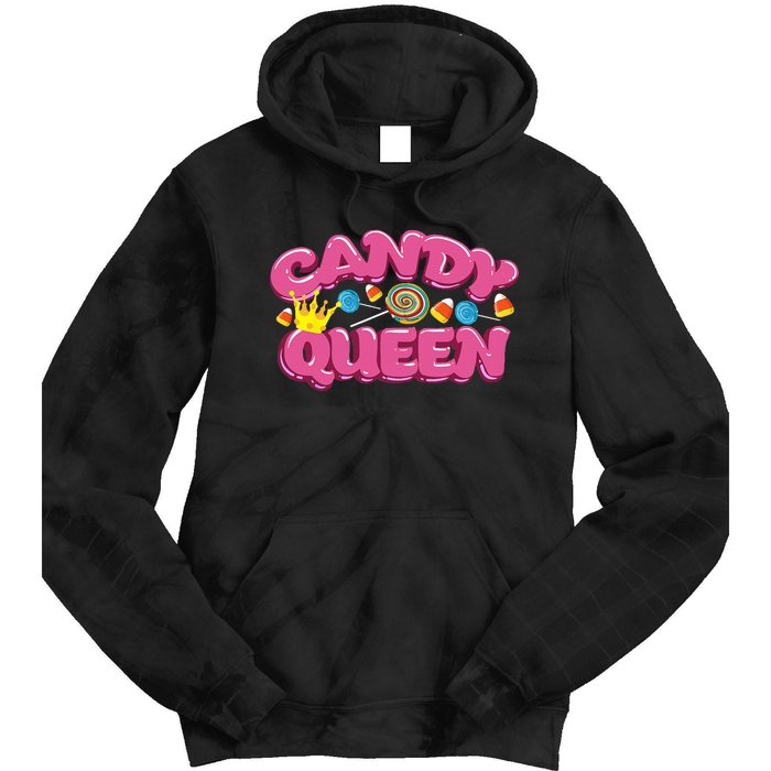 Funny Candy Queen Gift For Lollipop Lover Sweet Tooth Women Tie Dye Hoodie