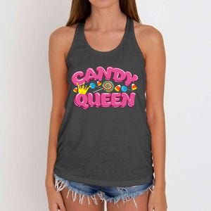 Funny Candy Queen Gift For Lollipop Lover Sweet Tooth Women Women's Knotted Racerback Tank