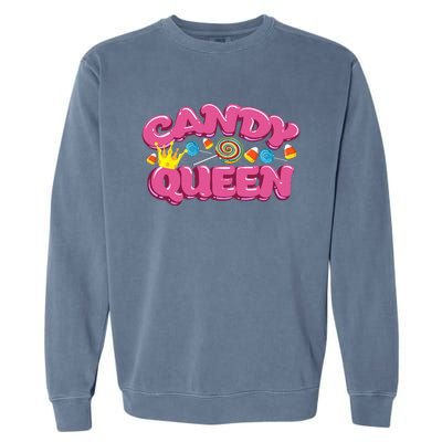 Funny Candy Queen Gift For Lollipop Lover Sweet Tooth Women Garment-Dyed Sweatshirt