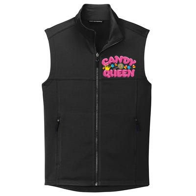 Funny Candy Queen Gift For Lollipop Lover Sweet Tooth Women Collective Smooth Fleece Vest