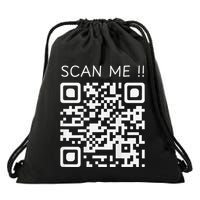 Funny Chill Qr Scan Code Humor Guy Hidden Joke Message Drawstring Bag