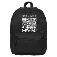 Funny Chill Qr Scan Code Humor Guy Hidden Joke Message 16 in Basic Backpack
