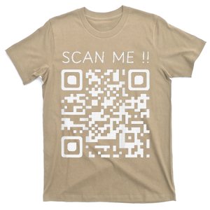 Funny Chill Qr Scan Code Humor Guy Hidden Joke Message T-Shirt