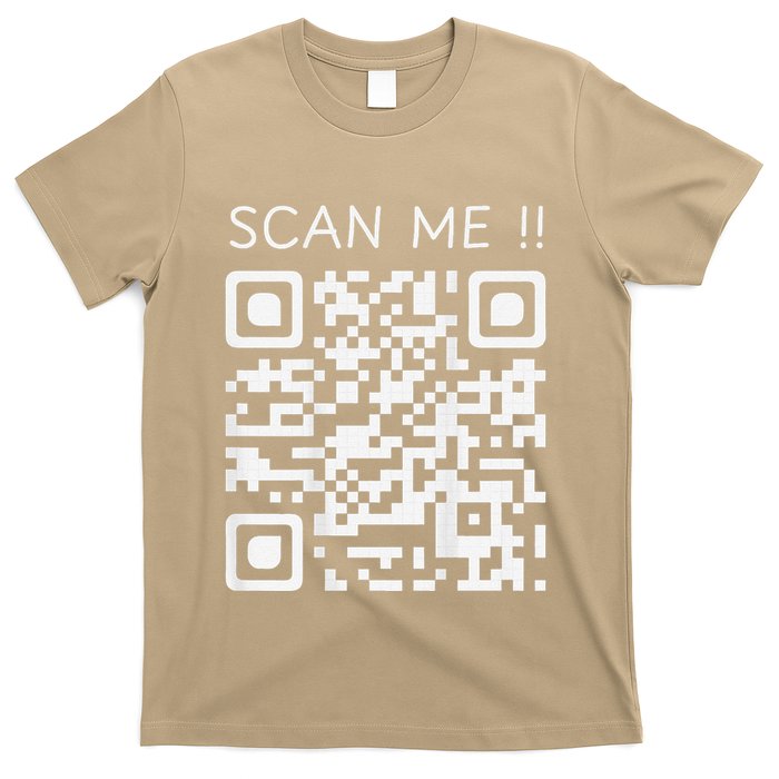 Funny Chill Qr Scan Code Humor Guy Hidden Joke Message T-Shirt