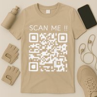 Funny Chill Qr Scan Code Humor Guy Hidden Joke Message T-Shirt