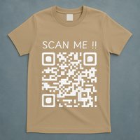 Funny Chill Qr Scan Code Humor Guy Hidden Joke Message T-Shirt