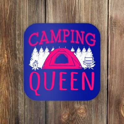 Funny Camping Queen Rv Life Camper Adventure Nature Gift Coaster