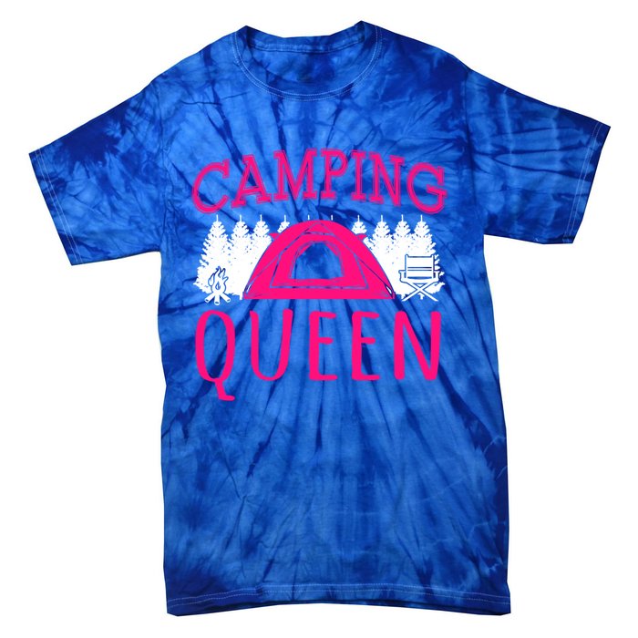 Funny Camping Queen Rv Life Camper Adventure Nature Gift Tie-Dye T-Shirt