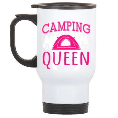 Funny Camping Queen Rv Life Camper Adventure Nature Gift Stainless Steel Travel Mug