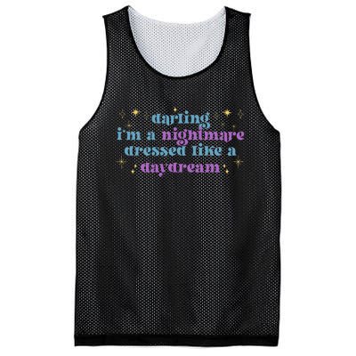 Funny Cute Quotes Saying Darling I'm A Nightmare Tees Mesh Reversible Basketball Jersey Tank