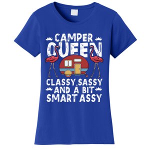 Funny Camper Queen Sassy Gift Rv Camping Lovers Cute Gift Women's T-Shirt