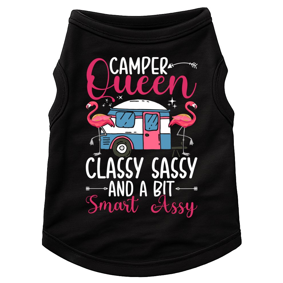 Funny Camper Queen Sassy Gift For Women RV Camping Lovers Doggie Tank