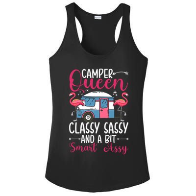 Funny Camper Queen Sassy Gift For Women RV Camping Lovers Ladies PosiCharge Competitor Racerback Tank