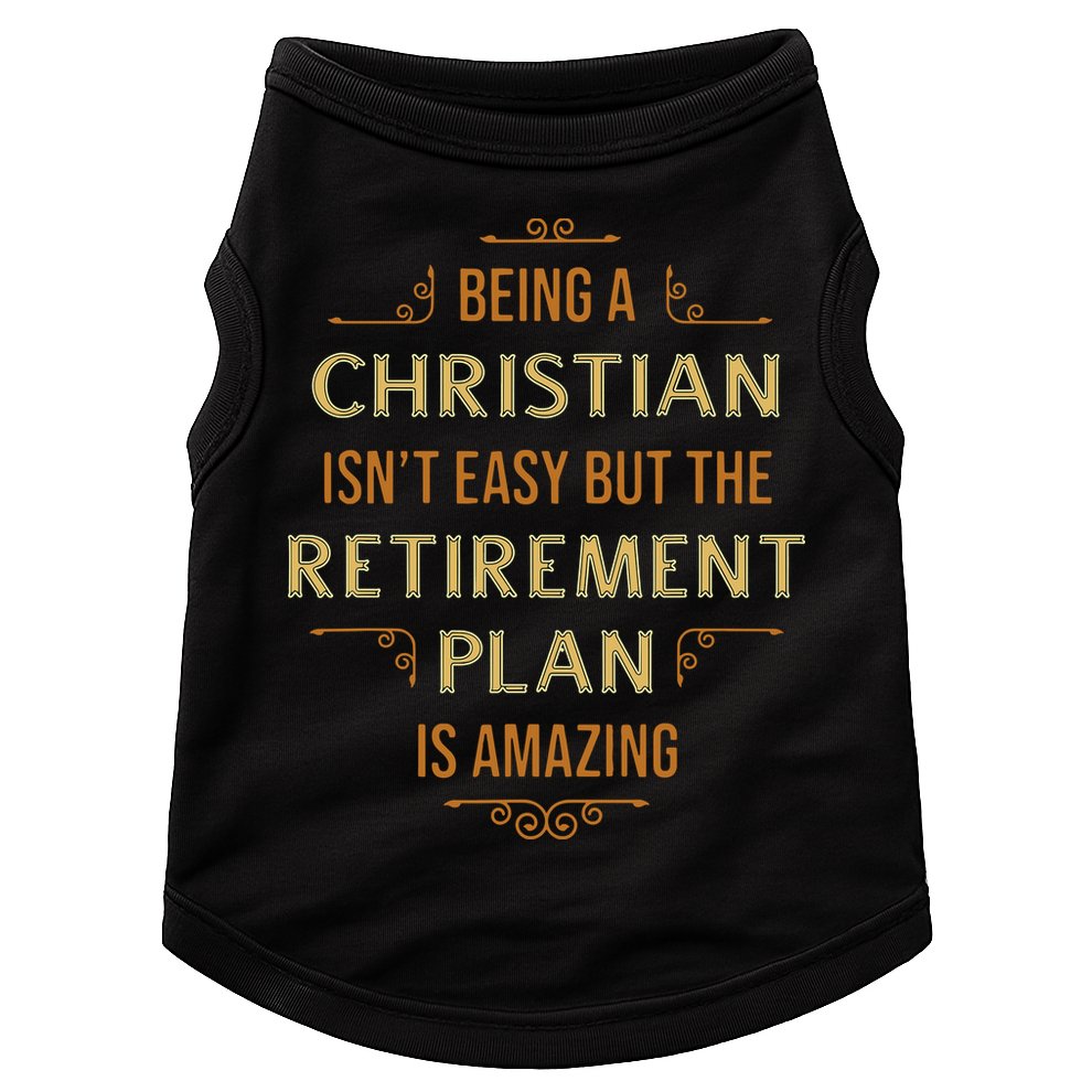 Funny Christian Quote Being A Christian Isn't Easy Doggie Tank
