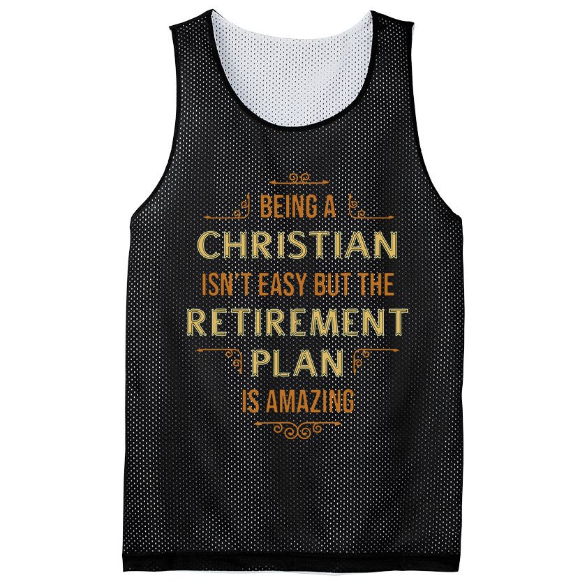 Funny Christian Quote Being A Christian Isn't Easy Mesh Reversible Basketball Jersey Tank