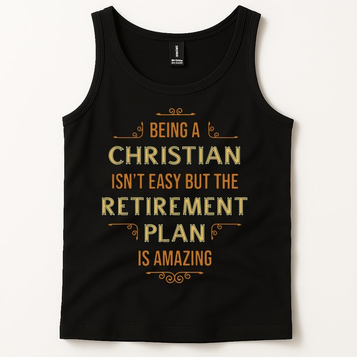 Funny Christian Quote Being A Christian Isn't Easy Tank Top