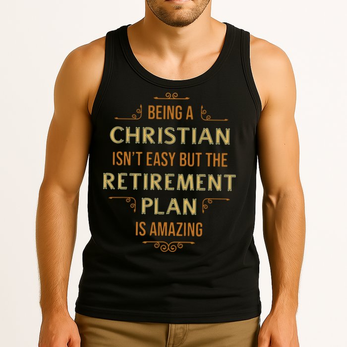 Funny Christian Quote Being A Christian Isn't Easy Tank Top
