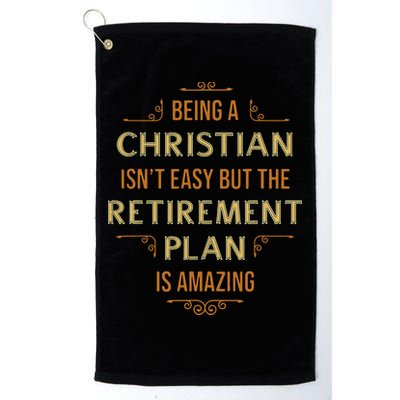 Funny Christian Quote Being A Christian Isn't Easy Golf Towel