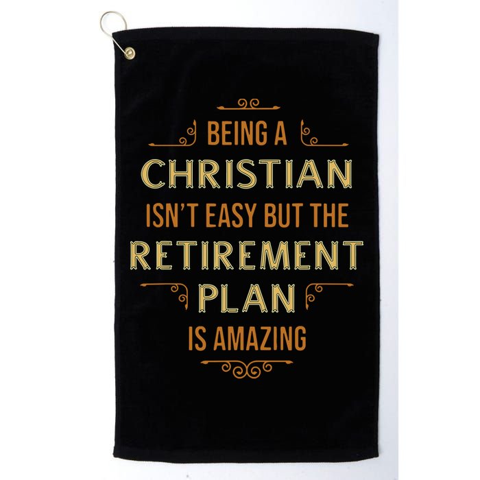 Funny Christian Quote Being A Christian Isn't Easy Golf Towel