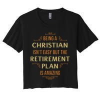 Funny Christian Quote Being A Christian Isn't Easy Crop Top