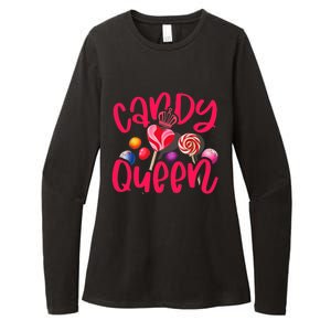 Funny Candy Queen For Lollipop Lover Sweet Tooth Wo Womens CVC Long Sleeve Shirt