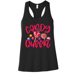 Funny Candy Queen For Lollipop Lover Sweet Tooth Wo Women's Racerback Tank