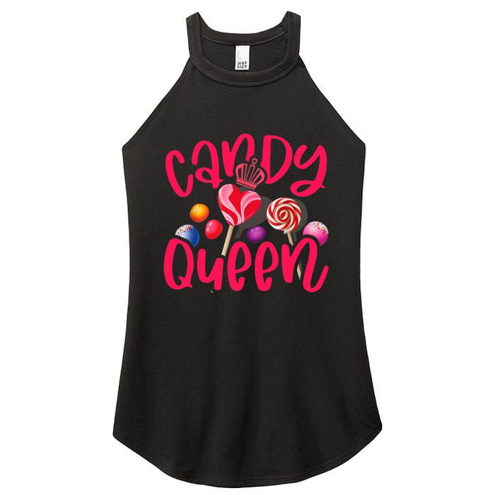 Funny Candy Queen For Lollipop Lover Sweet Tooth Wo Women's Perfect Tri Rocker Tank