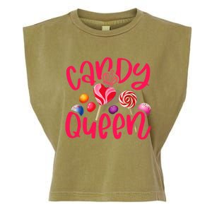 Funny Candy Queen For Lollipop Lover Sweet Tooth Wo Garment-Dyed Women's Muscle Tee