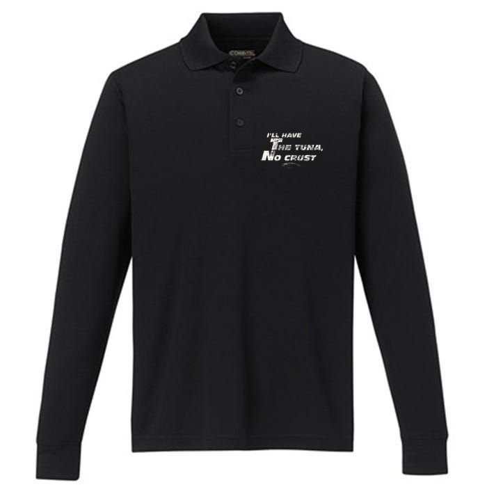 Fast Car Quote Tuna No Crust Gift Performance Long Sleeve Polo