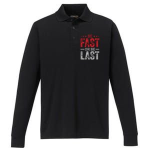 Fast Car Quote Drag Racing Gift For Race Lover Fan Performance Long Sleeve Polo