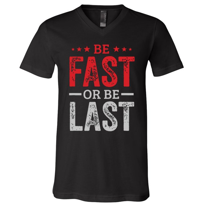 Fast Car Quote Drag Racing Gift For Race Lover Fan V-Neck T-Shirt