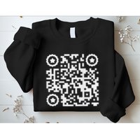 Funny Cat Qr Scan Code Jokes Humor Hidden Message Sarcastic Sweatshirt