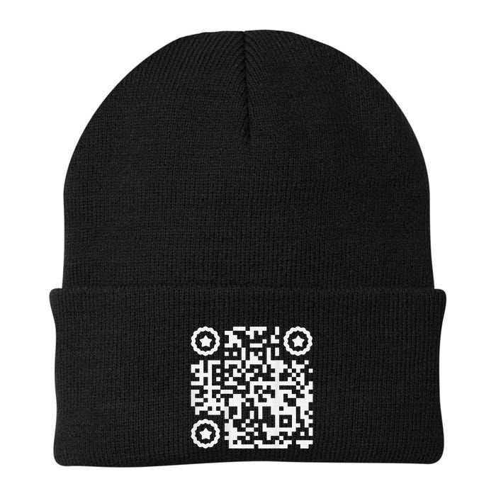 Funny Cat Qr Scan Code Jokes Humor Hidden Message Sarcastic Knit Cap Winter Beanie