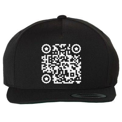 Funny Cat Qr Scan Code Jokes Humor Hidden Message Sarcastic Wool Snapback Cap