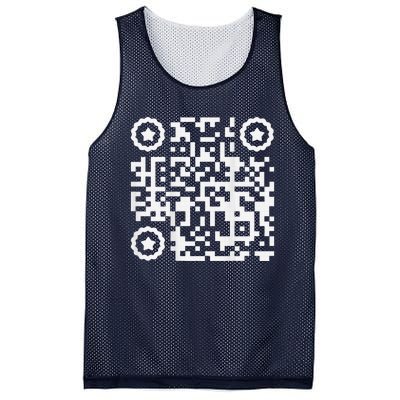 Funny Cat Qr Scan Code Jokes Humor Hidden Message Sarcastic Mesh Reversible Basketball Jersey Tank