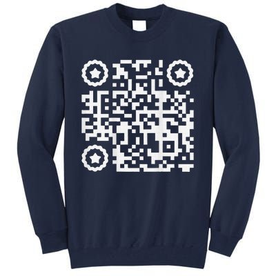 Funny Cat Qr Scan Code Jokes Humor Hidden Message Sarcastic Tall Sweatshirt