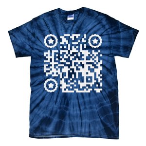 Funny Cat Qr Scan Code Jokes Humor Hidden Message Sarcastic Tie-Dye T-Shirt