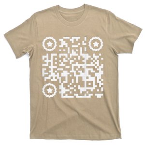 Funny Cat Qr Scan Code Jokes Humor Hidden Message Sarcastic T-Shirt