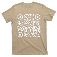 Funny Cat Qr Scan Code Jokes Humor Hidden Message Sarcastic T-Shirt