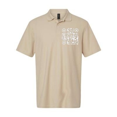 Funny Cat Qr Scan Code Jokes Humor Hidden Message Sarcastic Softstyle Adult Sport Polo