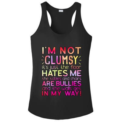Funny Clumsy Quote I'm Not Clumsy Funny Sarcastic Ladies PosiCharge Competitor Racerback Tank
