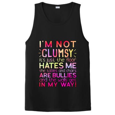 Funny Clumsy Quote I'm Not Clumsy Funny Sarcastic PosiCharge Competitor Tank