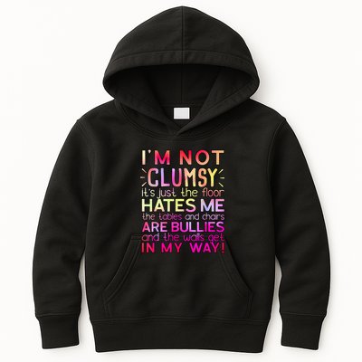 Funny Clumsy Quote I'm Not Clumsy Funny Sarcastic Kids Hoodie
