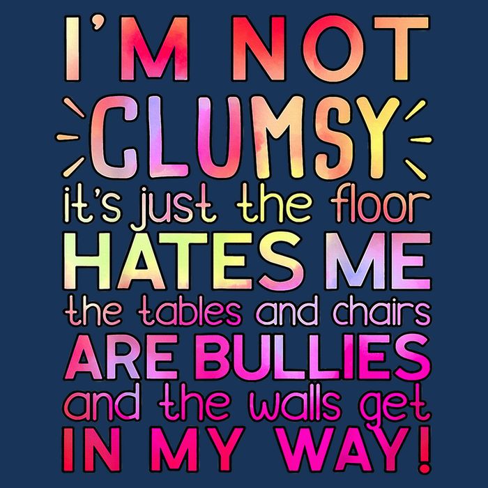 Funny Clumsy Quote I'm Not Clumsy Funny Sarcastic Infant Baby Jersey Bodysuit