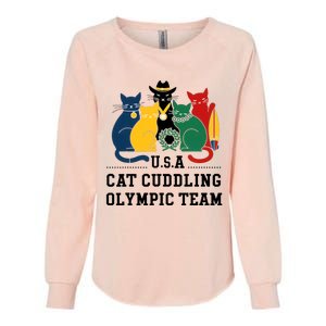 Funny Cat Quote Cat Cuddling Team Cool Womens California Wash Sweatshirt