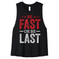 Fast Car Quote Drag Racing Gift For Race Lover Fan Gift Women's Racerback Cropped Tank