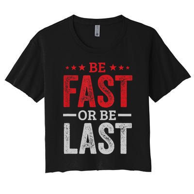 Fast Car Quote Drag Racing Gift For Race Lover Fan Gift Women's Crop Top Tee